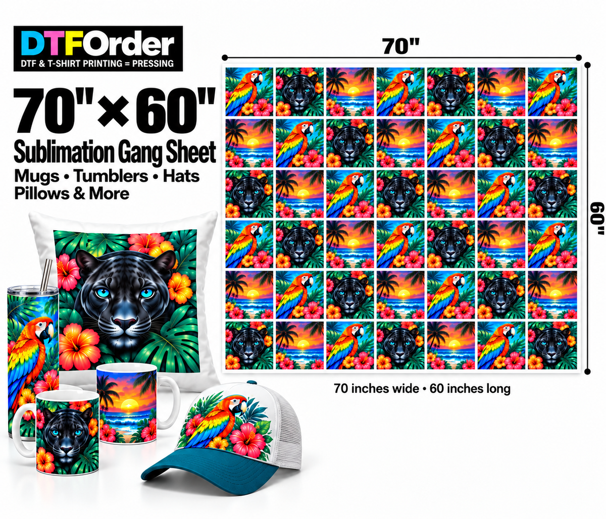 Gang Sheet Builder 70inch (Sublimation)