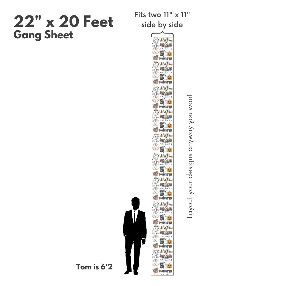 Gang Sheet 22 X 240 (20 Feet)