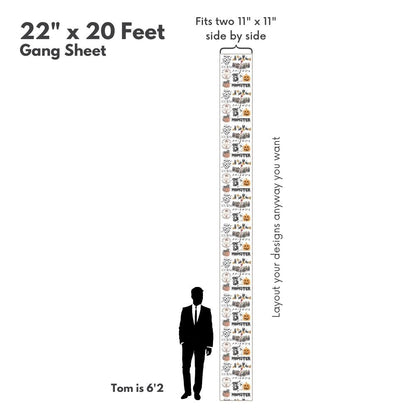 Gang Sheet 22 X 240 (20 Feet)